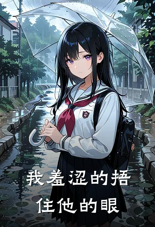 我羞涩的捂住他的眼