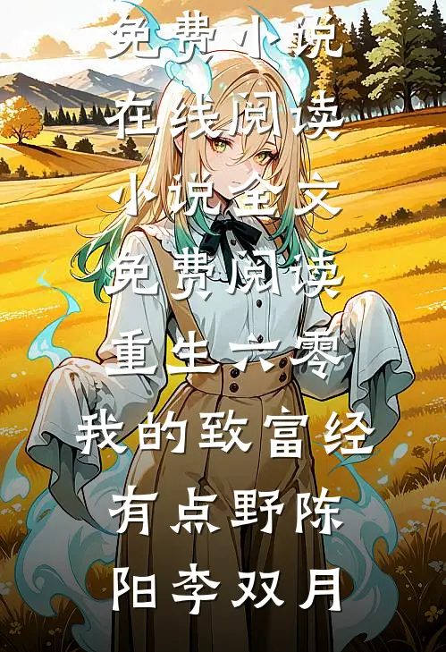 重生六零：我的致富经有点野陈阳李双月免费小说在线阅读_小说全文免费阅读重生六零：我的致富经有点野(陈阳李双月)